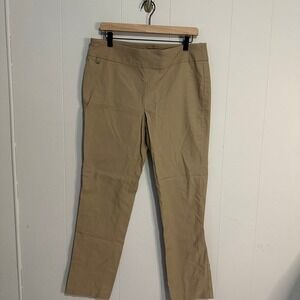 Kim Rogers Stretch Pull on Tan straight pants Size 14